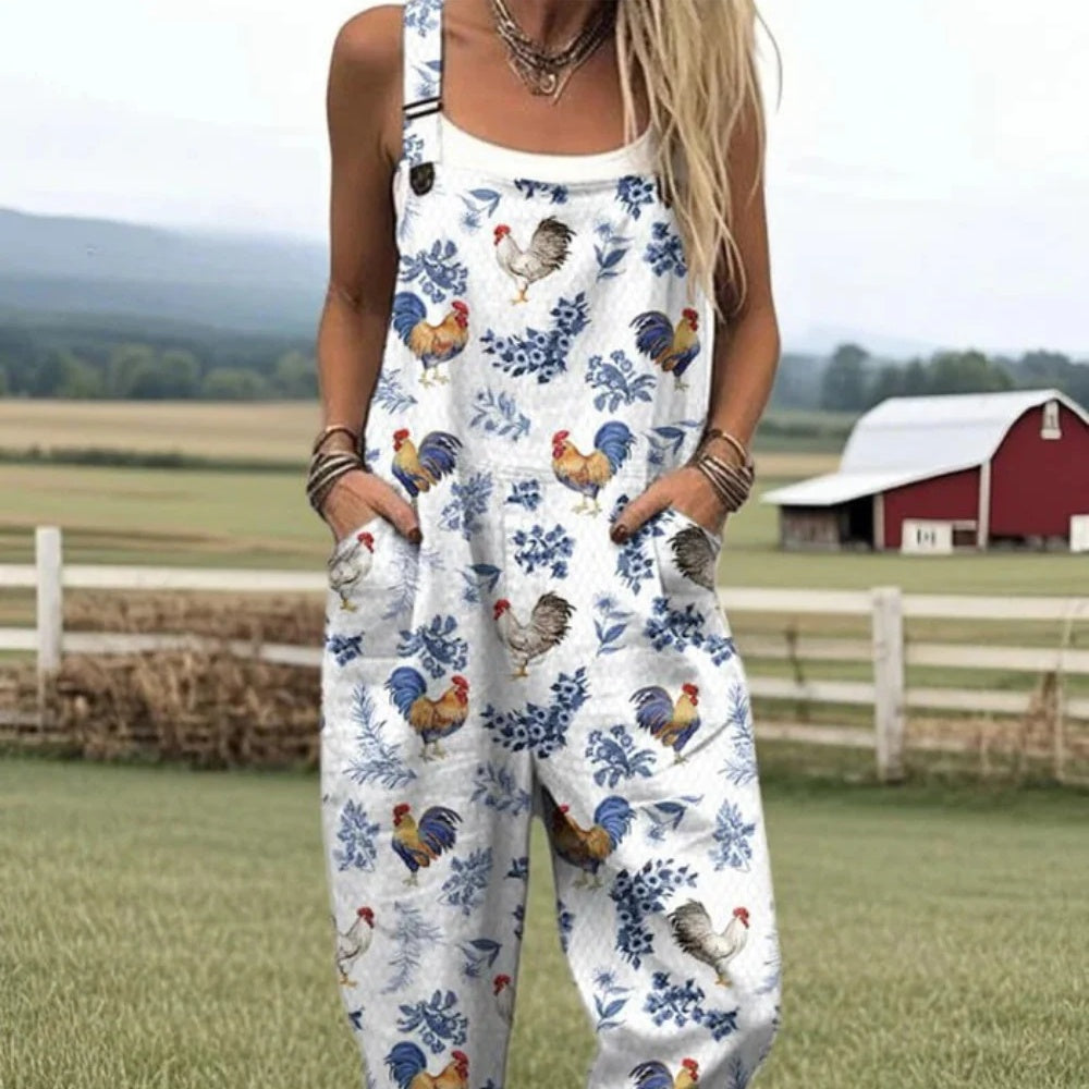 Damen Jumpsuit mit digitalem Print