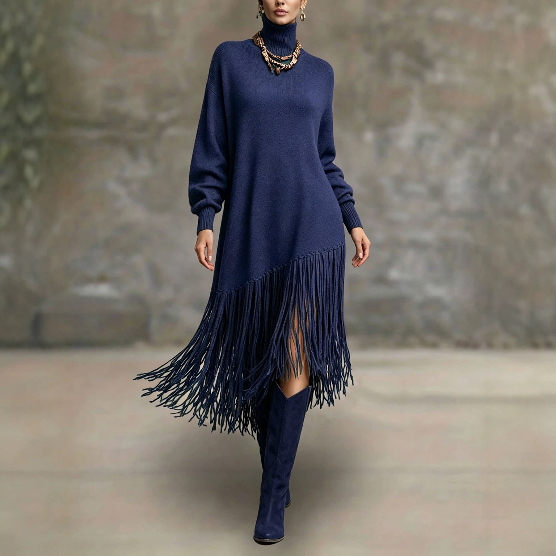 Langes Quasten-Kleid – Ansicht 3