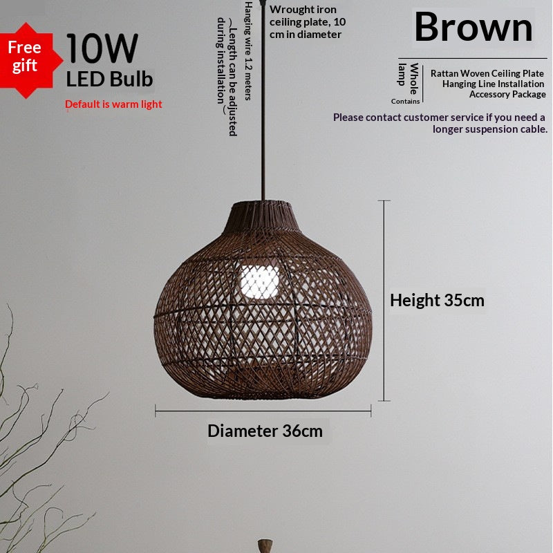 Wicker Lampe für Esszimmer – Wisteria oder Kaffee – Bild 7 | LuxeStyle