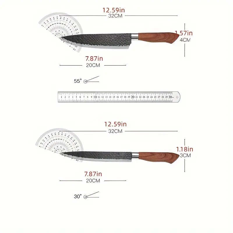 6-teiliges Küchenmesser-Set aus geschmiedetem Edelstahl – Ansicht 8