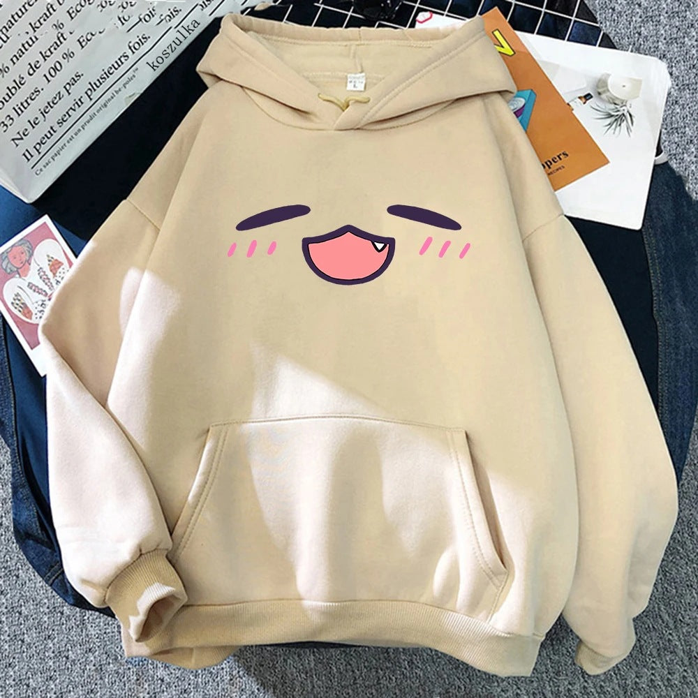 Unifarbener Kapuzenpullover für Damen