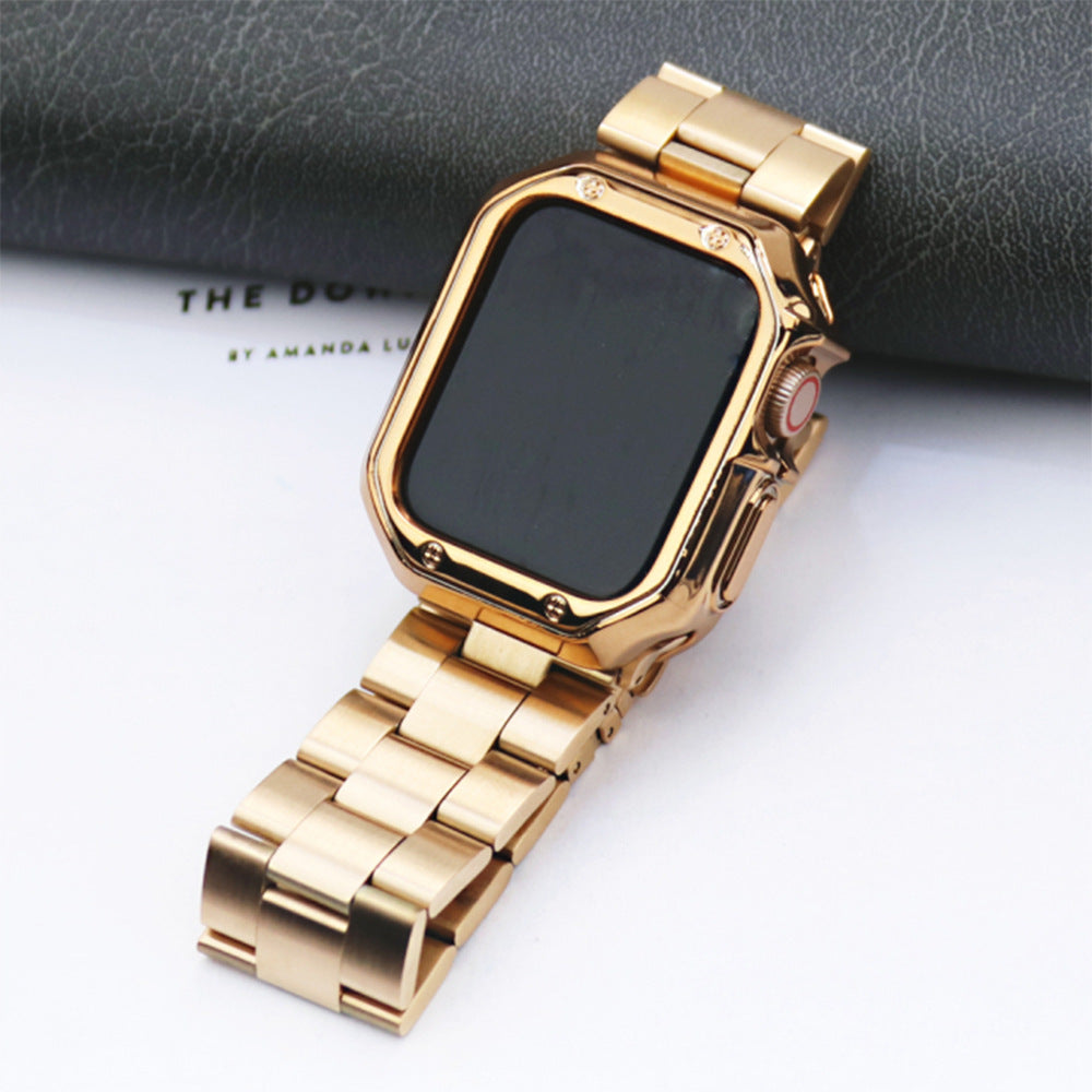 Stahlarmband mit TPU-Rahmen für Apple Watch – Bild 5 | LuxeStyle