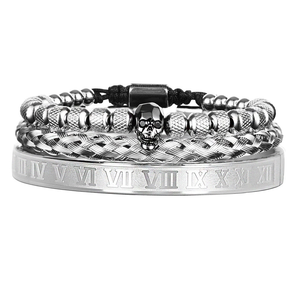 Ghost Head Armband-Set aus Edelstahl – Bild 7 | LuxeStyle