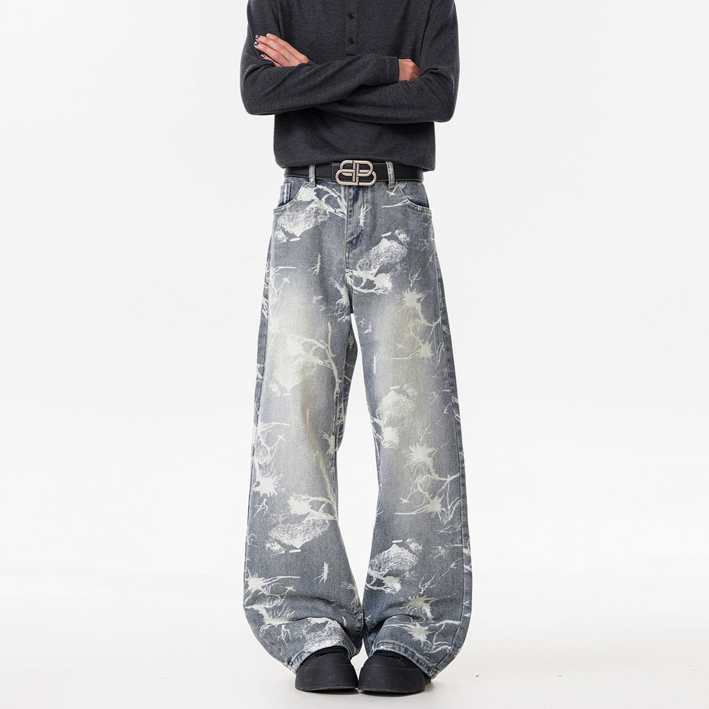 Jacquard Denim Jeans im American Style