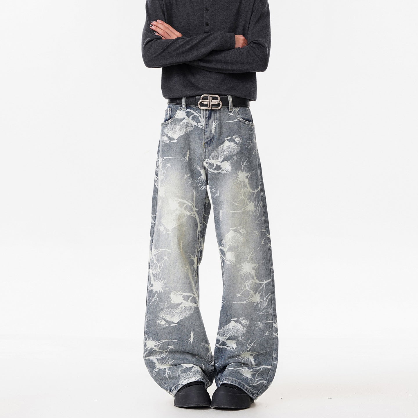 Jacquard Denim Jeans im American Style