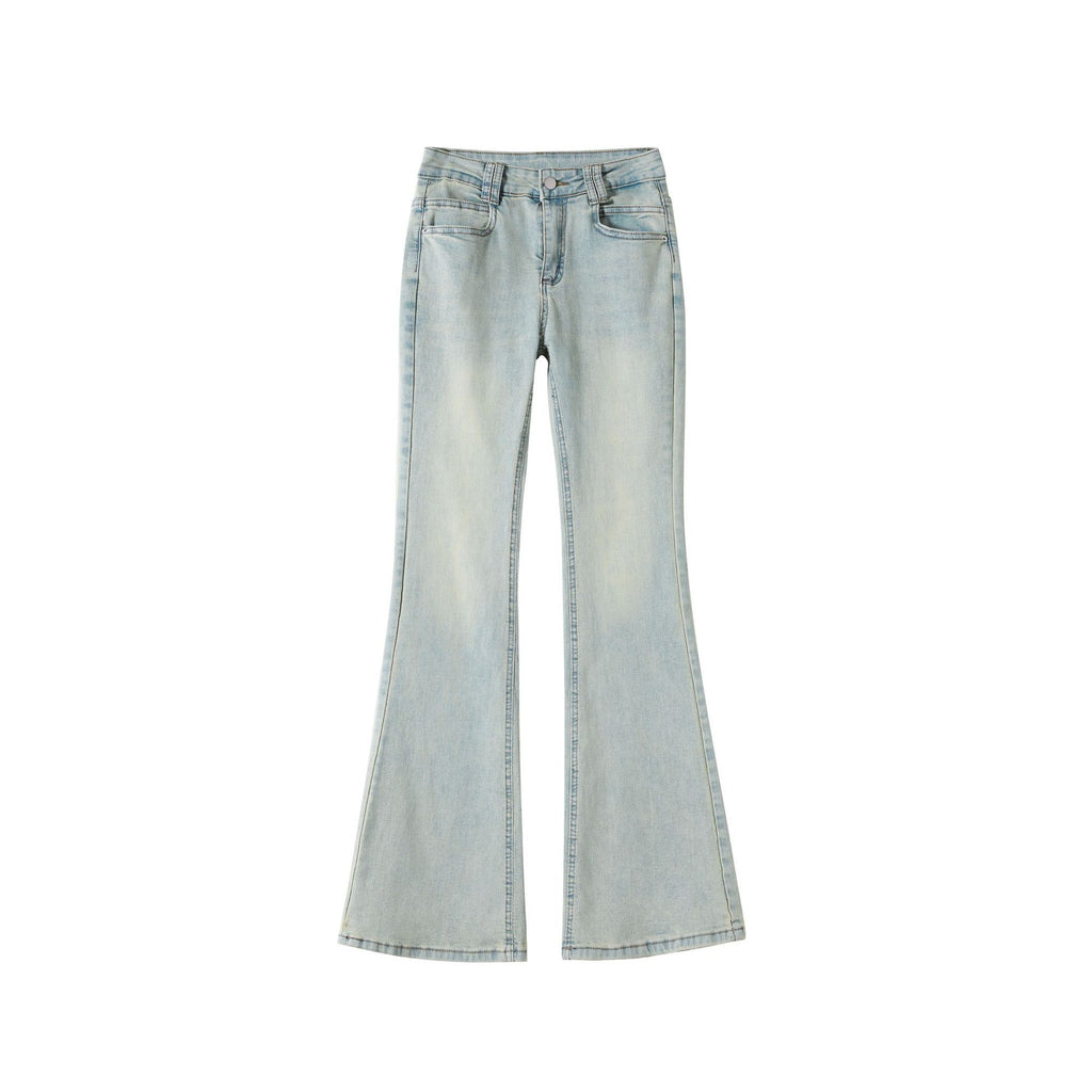 Hellblaue amerikanische Flared Damenjeans
