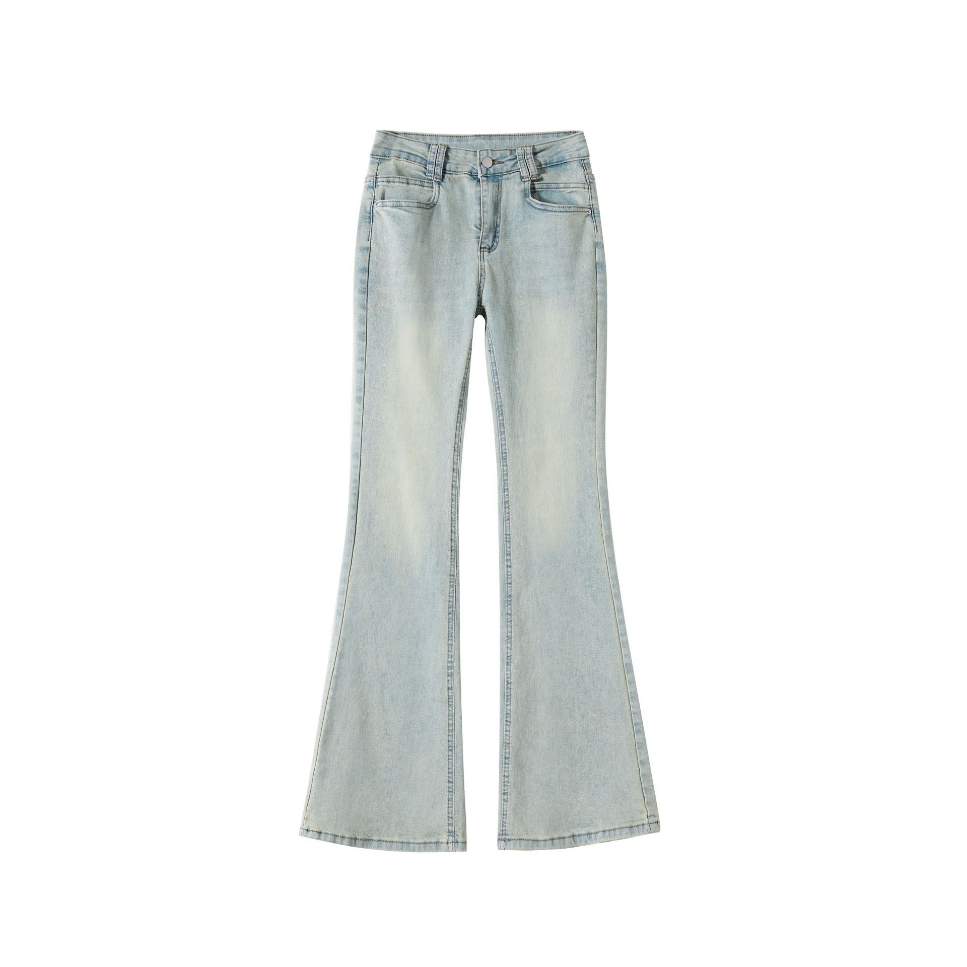 Hellblaue amerikanische Flared Damenjeans