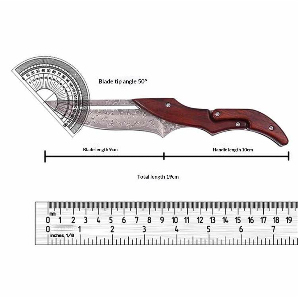 Klappmesser aus Damaskus-Stahl