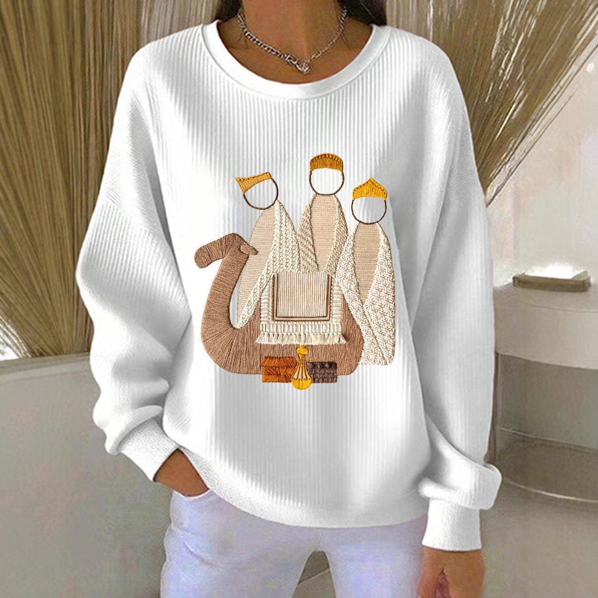 Weihnachts-Pullover Damen 3D-Druck