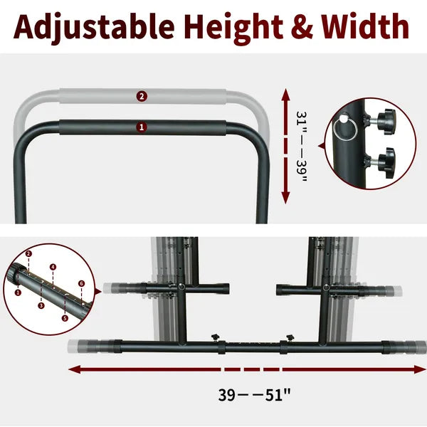 Fitness-Turm mit Dip-Station und Pull-Up-Bar