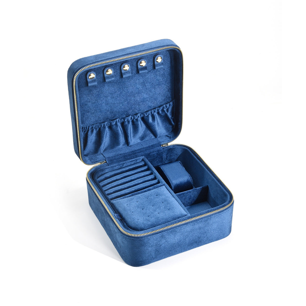 Grosser, multifunktionaler Schmuck-Organizer aus Samt – Bild 10 | LuxeStyle