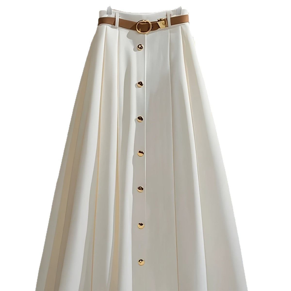 Eleganter A-Linien-Maxirock in Weiss