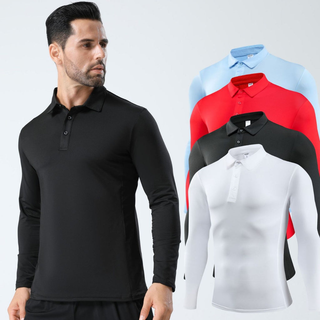 Herren Langarm Polohemd – Ansicht 3