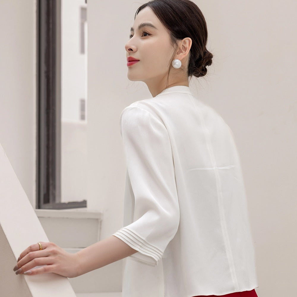 Kurzer Blazer mit Dreiviertel-Ärmeln für Damen