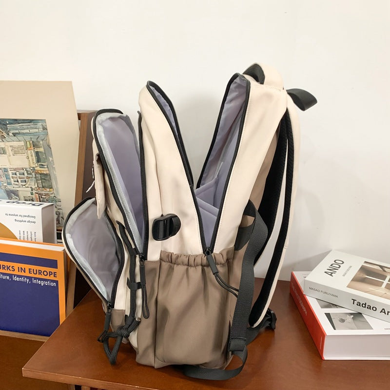 Grosser Rucksack mit Kontrastfarben für Männer – Bild 2 | LuxeStyle