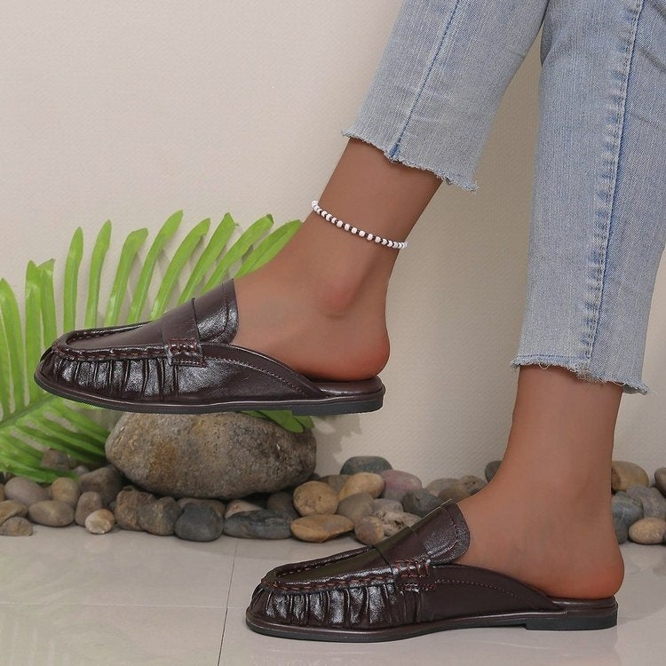 Retro-Casual Sandalen für Damen – Braun/Schwarz – Bild 2 | LuxeStyle