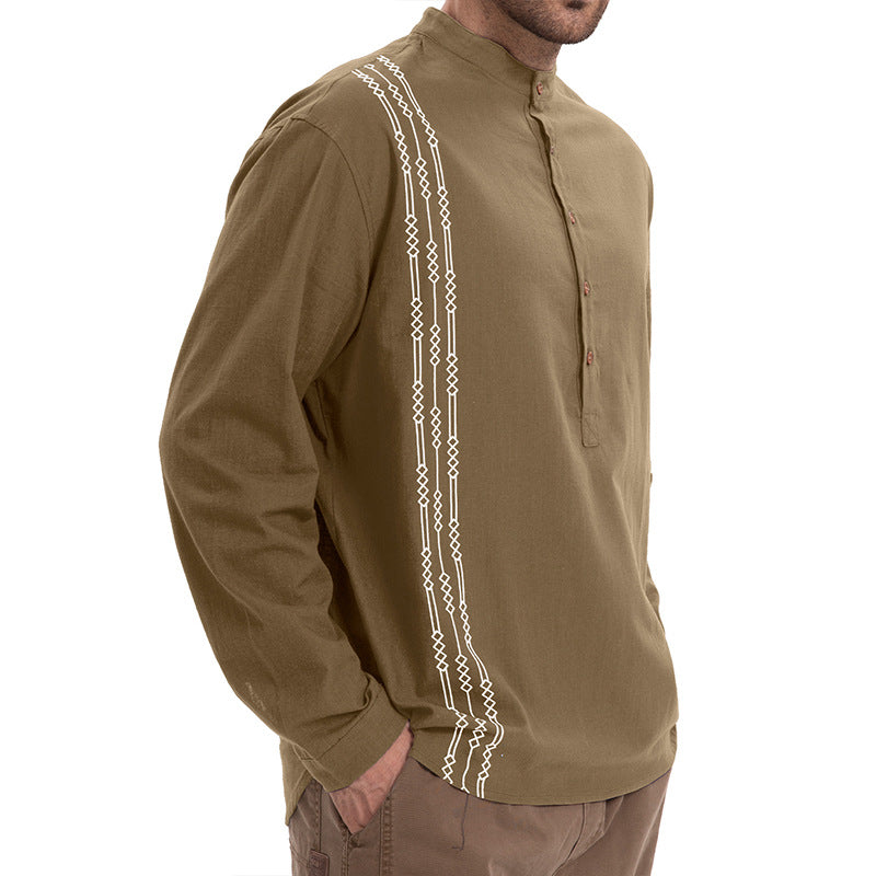 Männer Shirt mit Druck, lange Ärmel – Bild 3 | LuxeStyle