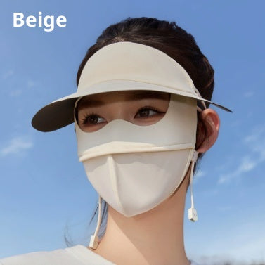 UV-Schutz Facekini mit breiter Krempe