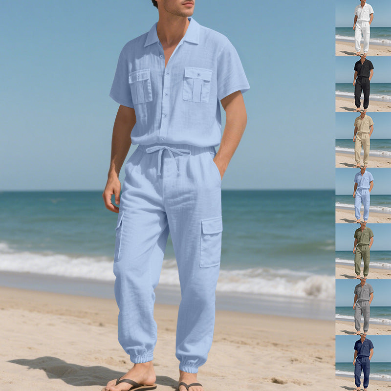 Kurzarmhemd & Leinenhose Set – Bild 7 | LuxeStyle