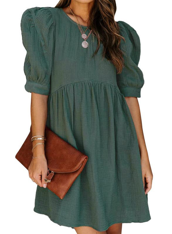 A-Linien Strickkleid mit 3/4-Ärmeln