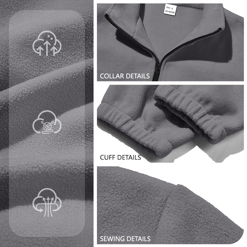 Outdoor-Fleecejacke mit Stehkragen – Bild 6 | LuxeStyle
