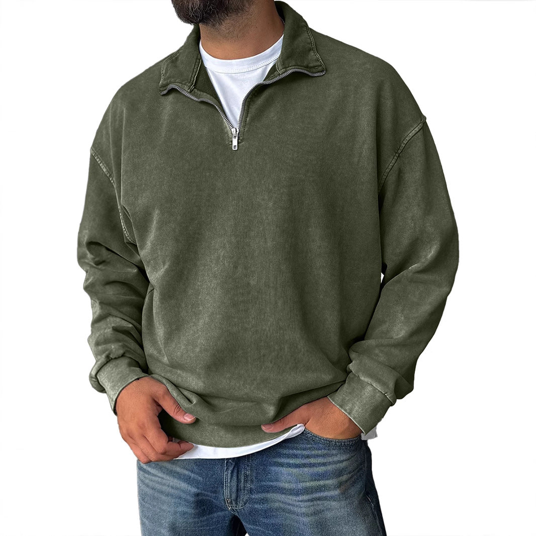 Herren Sweatshirt mit Stehkragen