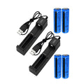 Li-ion Akku & USB-Ladegerät für Taschenlampen