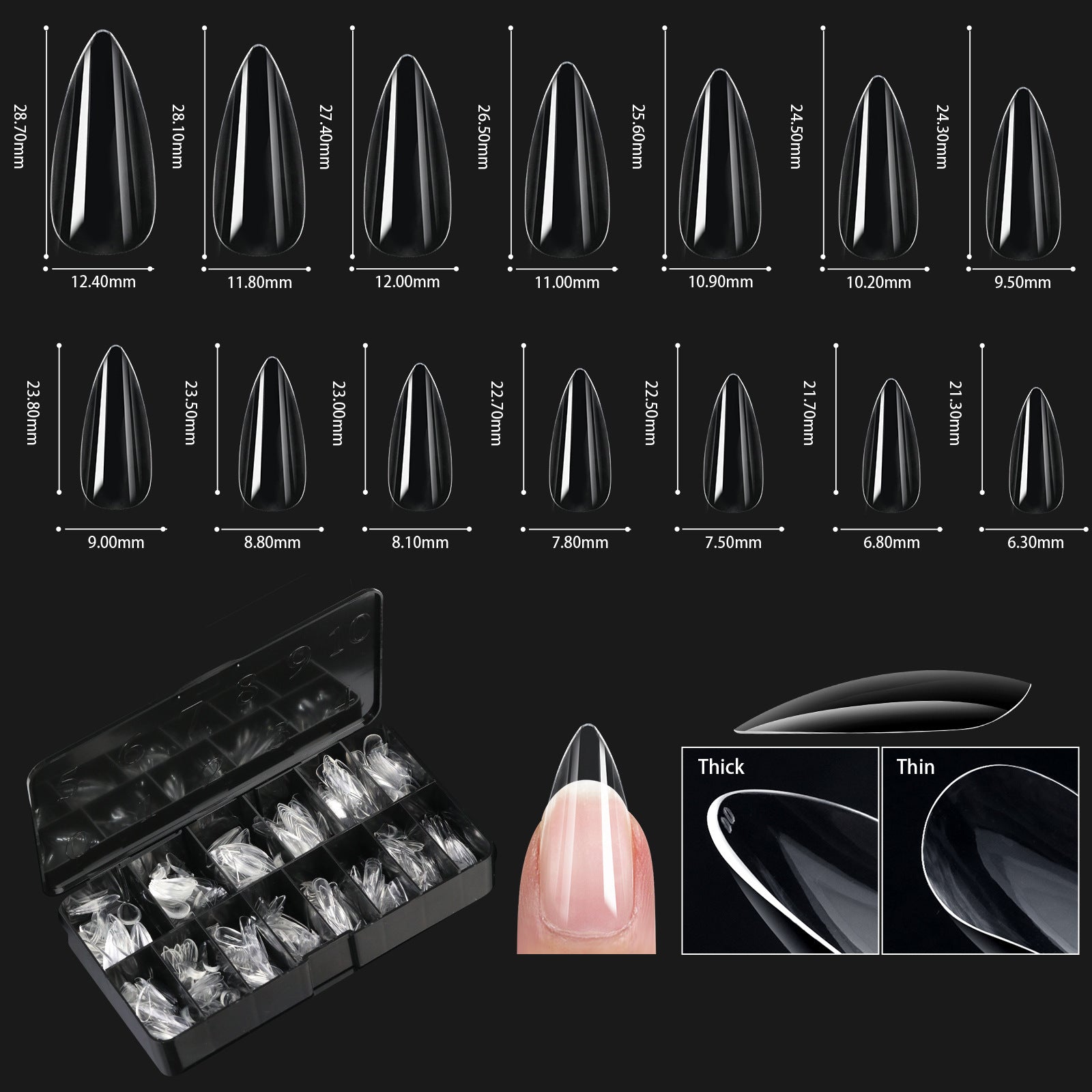 Transparente Nagel-Tips
