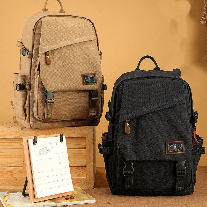Grosser Canvas Rucksack mit Deckel – Bild 4 | LuxeStyle