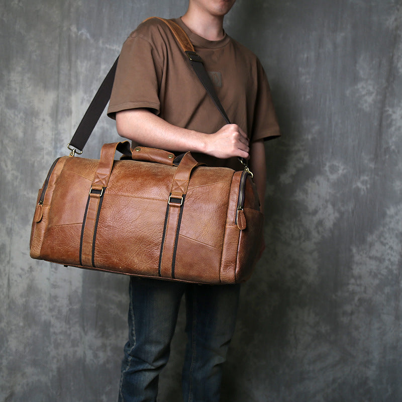 Grosses Leder-Duffel mit matter Oberfläche – Bild 2 | LuxeStyle