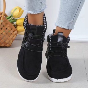 Flache Schnürstiefel aus Wildleder – Bild 2 | LuxeStyle