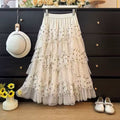 Chiffon-Puffrock mit Polka Dots