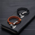 Handgewobenes Doppelstrang-Lederarmband für Männer – Bild 2 | LuxeStyle