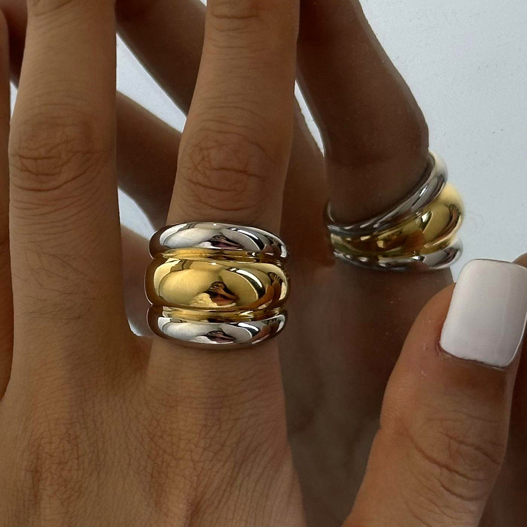 Stilvoller Vintage-Ring aus Edelstahl