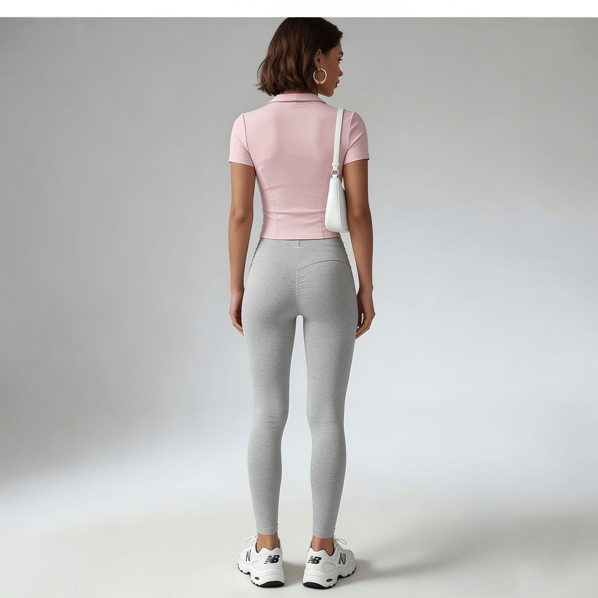 Damen Langarm Yoga Top mit Reissverschluss