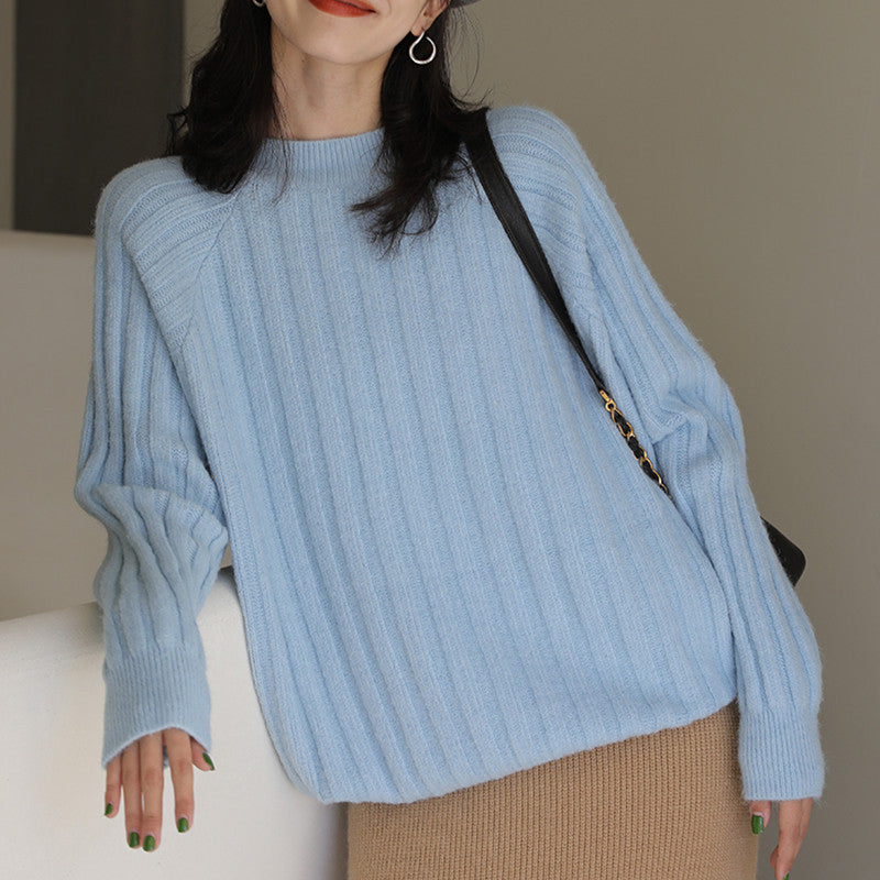 Strickpullover Rundhals Loose-Fit