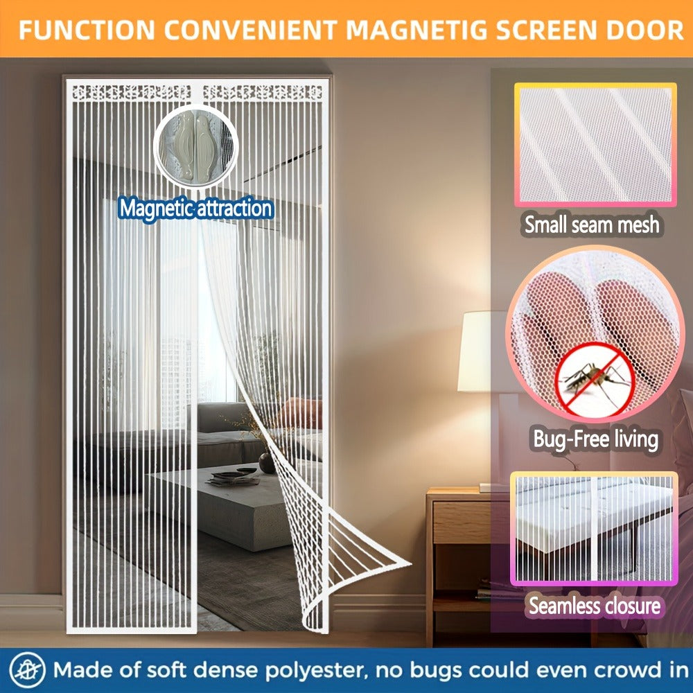 Magnetischer Fliegenvorhang – Weiss gestreift