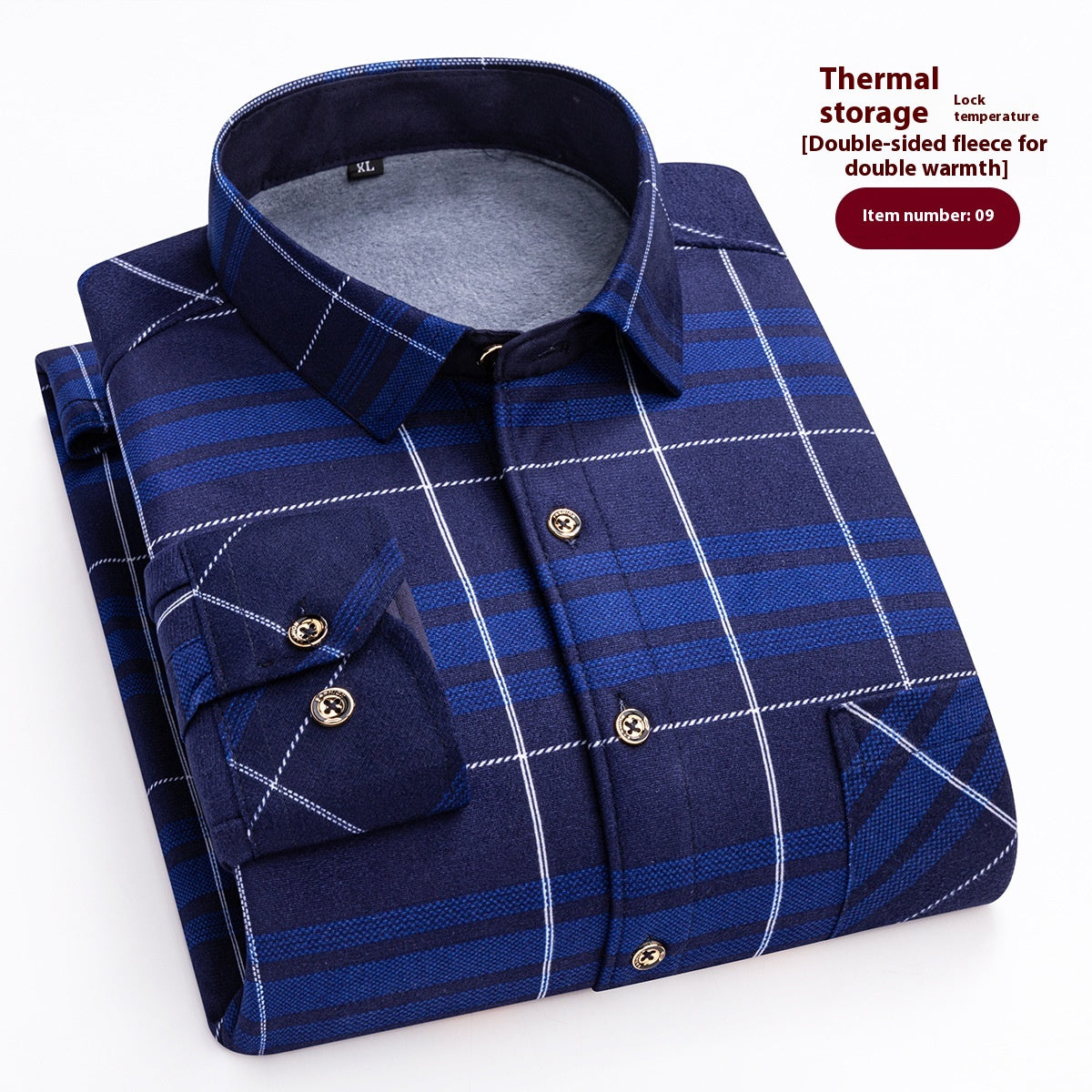 Warmes Langarmhemd mit Fleece-Futter für Herren – Bild 6 | LuxeStyle