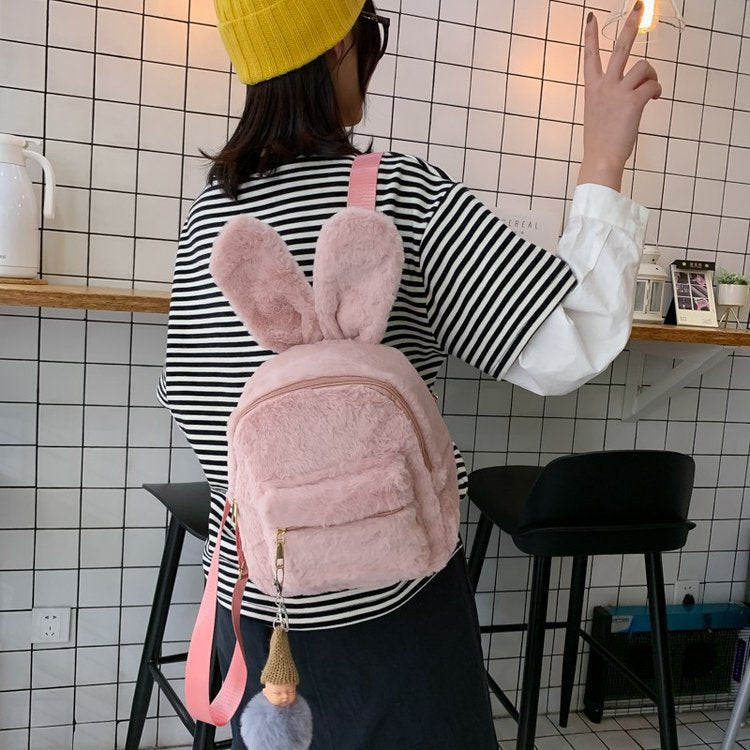Plüsch-Rucksack mit Hasenohren für Kinder
