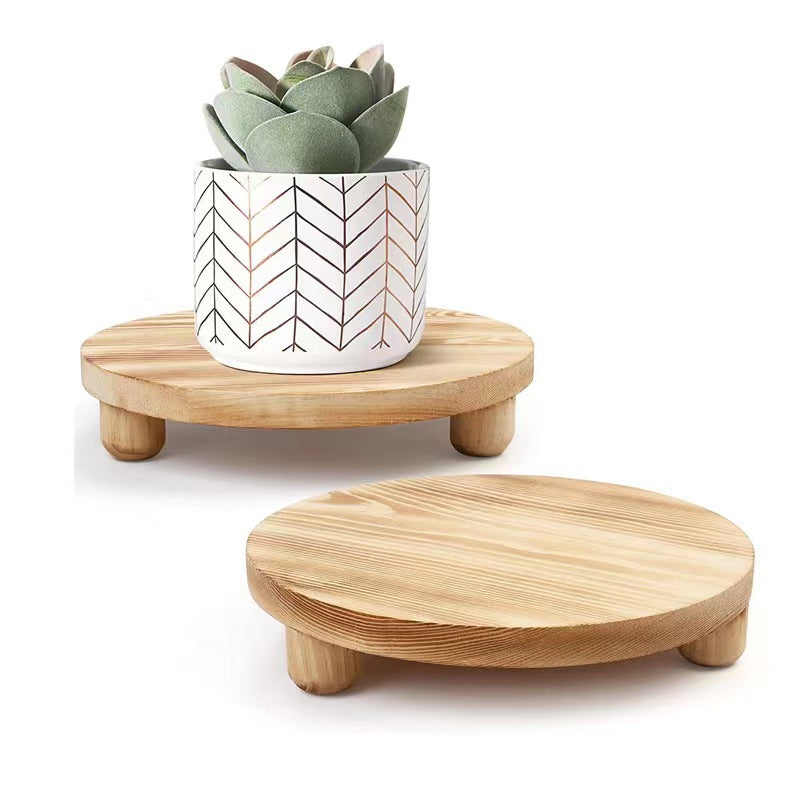 Rundes Tablett aus Massivholz – Bild 3 | LuxeStyle