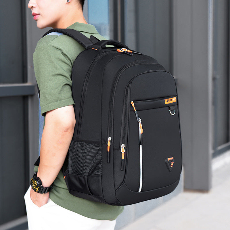 Oxford-Stoff Schulrucksack mit Luftkissengurt – Bild 7 | LuxeStyle