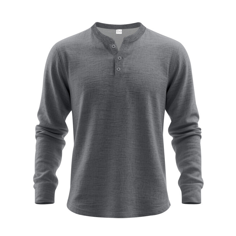 Herren Langarm Henley Shirt – Bild 10 | LuxeStyle