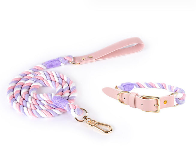 Halsband-Set mit Baumwollseil und Leder – Bild 7 | LuxeStyle