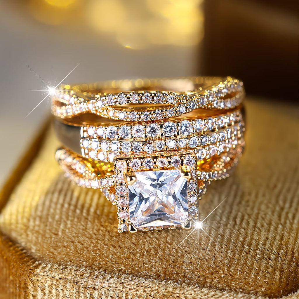 Changsheng Zirkon-Ring-Set im europäischen Stil