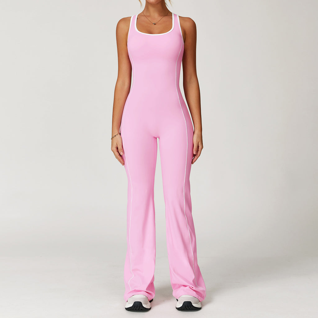 Hollow-Back Jumpsuit für Yoga und Sport