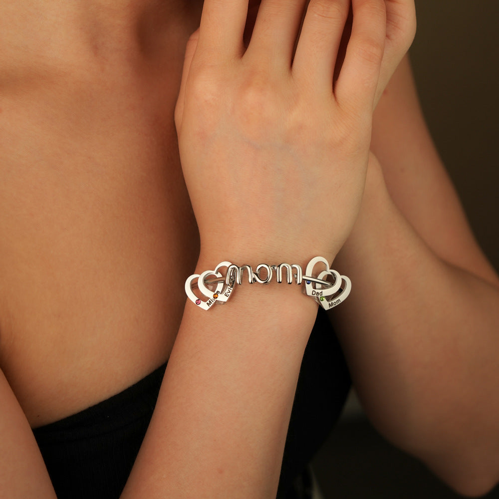 Muttertags-Armband mit Herz-Gravur
