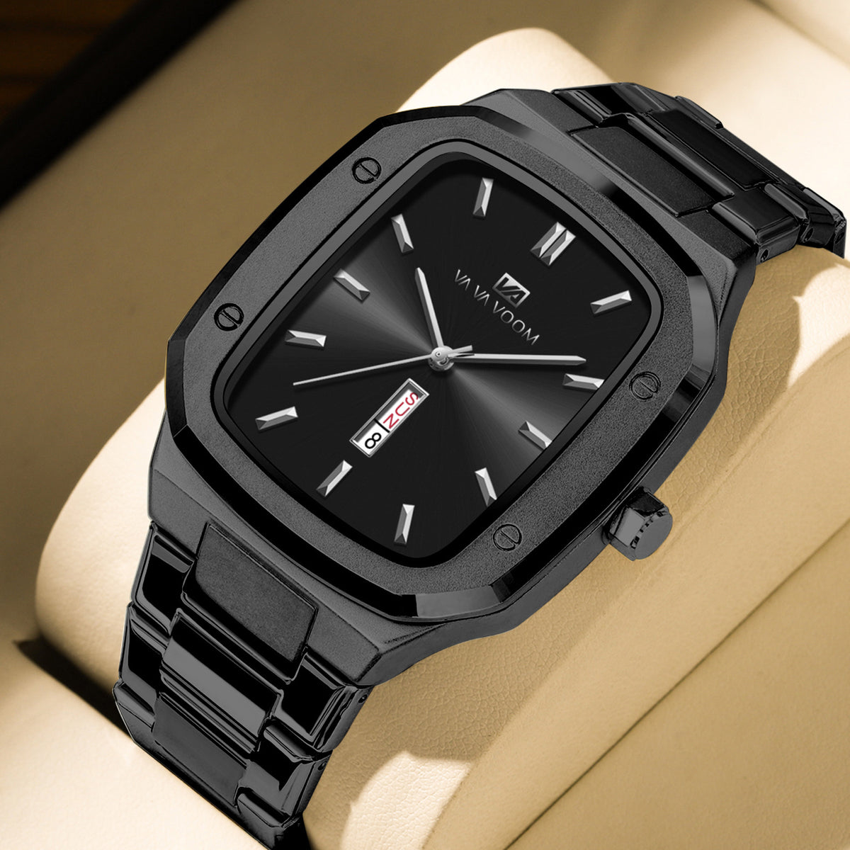 Business Armbanduhr mit Dual-Datum und Stahlband – Bild 3 | LuxeStyle