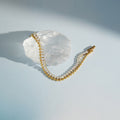 Doppellagiges Zirkon-Armband aus Edelstahl – Bild 2 | LuxeStyle