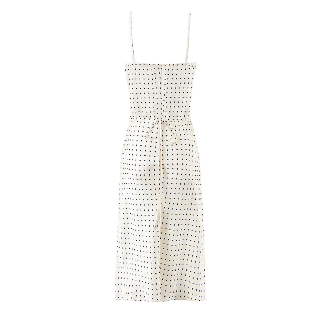 Spaghettiträger-Kleid mit Polka Dots