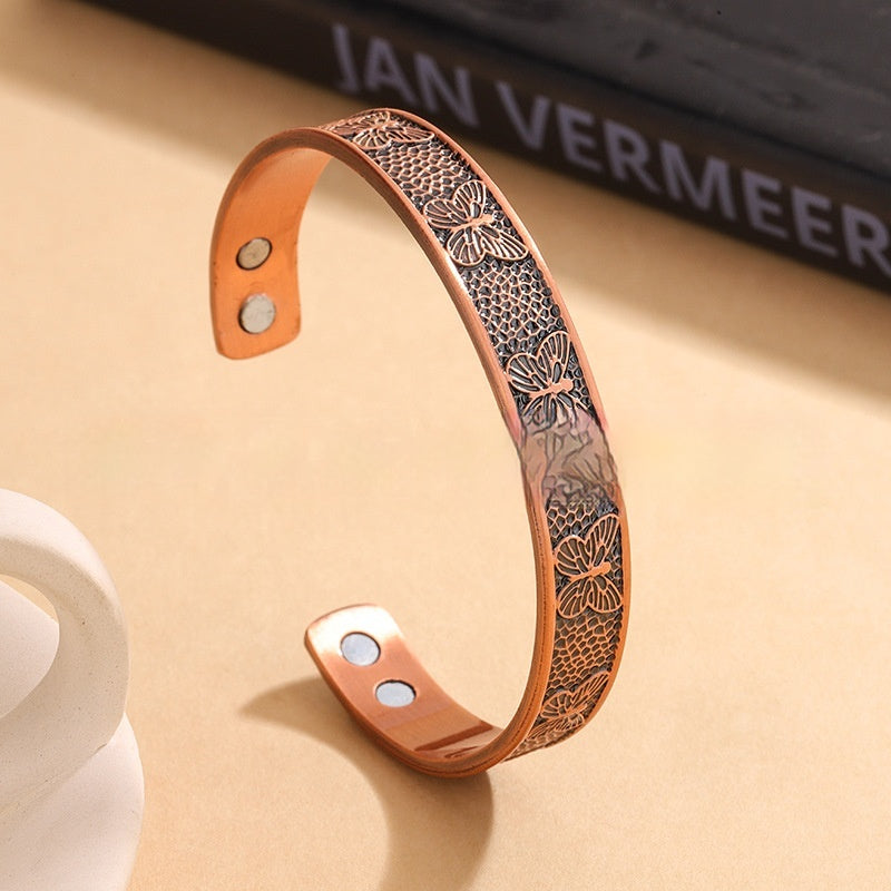Kupfer Magnetarmband mit Schmetterling – Bild 2 | LuxeStyle
